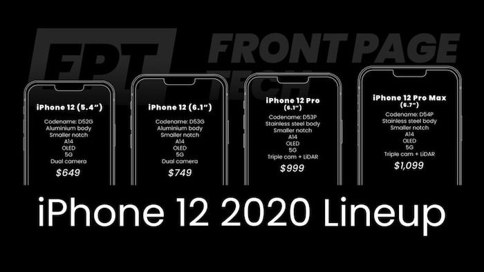 Nóng: Lộ giá bán tất cả các mẫu iPhone 12 Apple sẽ ra mắt vào mùa thu năm nay 2 Nóng: Lộ giá bán tất cả các mẫu iPhone 12 Apple sẽ ra mắt vào mùa thu năm nay 2