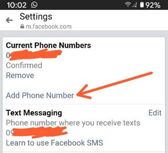 Cách đổi số điện thoại Facebook trên Messenger 5