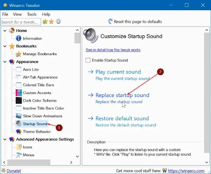 Instructions to turn on and change the Windows 10 startup sound