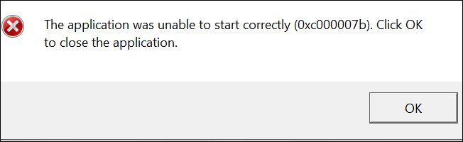 The application was unable to start. Oxc000007b. The application was unable to start correctly (oxc000007b). Click ok to close the application. Plutonium Laucnher.