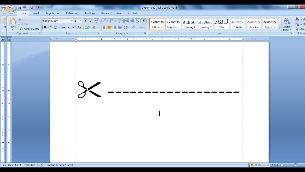 How to create horizontal lines in Word