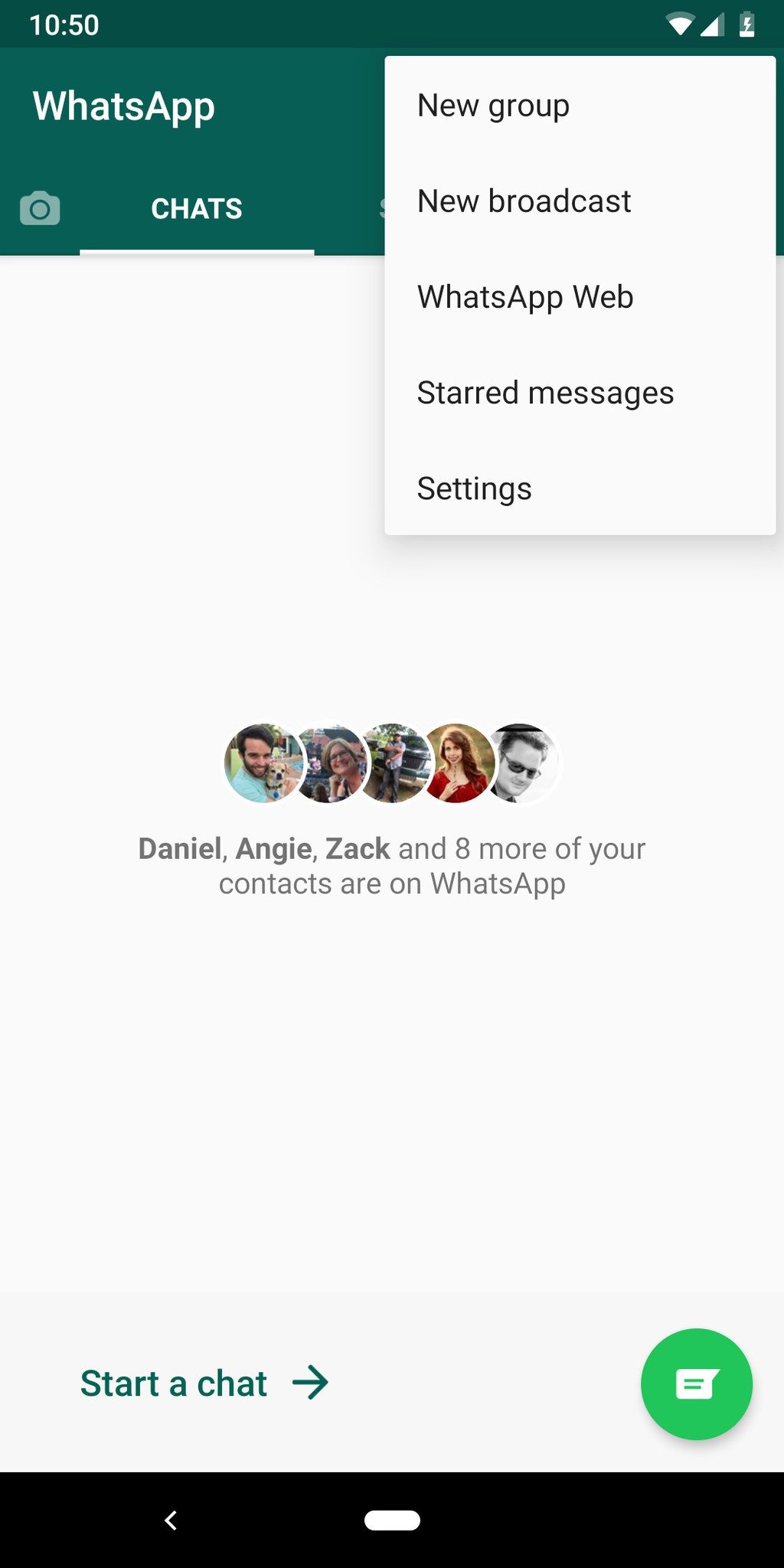 sử dụng Whatsapp cho điện thoại Android