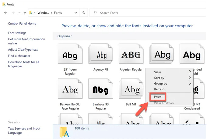 How to install fonts for Windows 10 permanently, install once and use forever