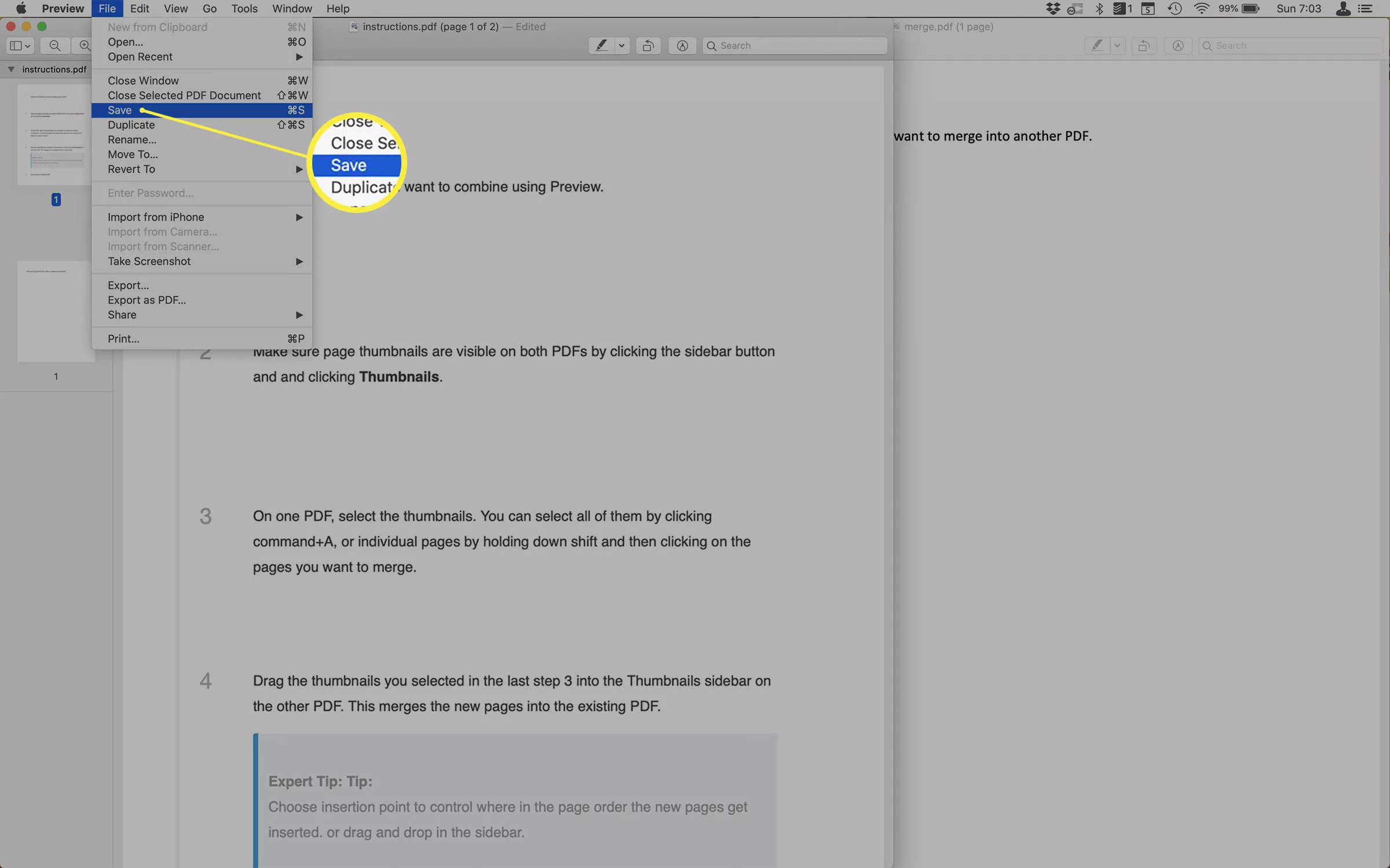 Top 3 thủ thuật ghép nhiều file PDF thành một file PDF trên máy Mac 4