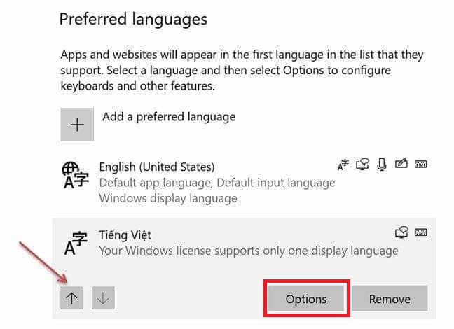 Thủ thuật cài tiếng Việt cho Windows 10 5