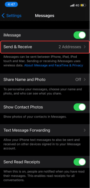 iMessage không hoạt động trên iPhone