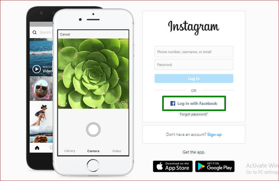 Registering Instagram with Facebook is both quick and convenient