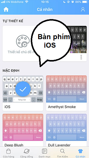 ban phim iPhone cho Android