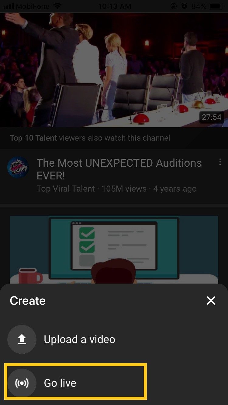 Instructions on how to live stream on YouTube by phone 2021