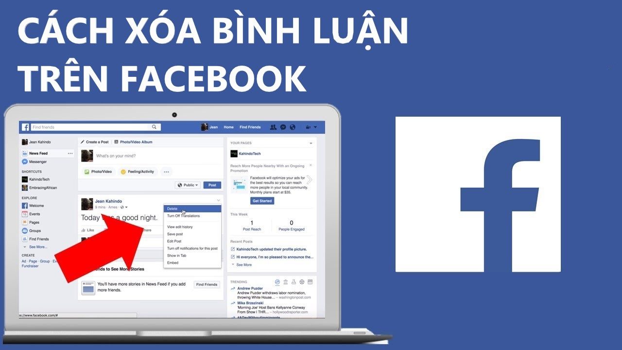 Hướng dẫn cách xóa bình luận trên Facebook triệt để