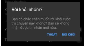 Hướng dẫn cách rời khỏi nhóm trên Messenger