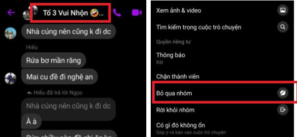 Hướng dẫn cách rời khỏi nhóm trên Messenger