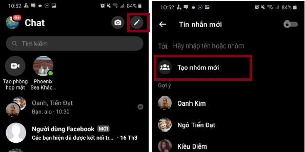 Hướng dẫn cách tạo nhóm trên Messenger