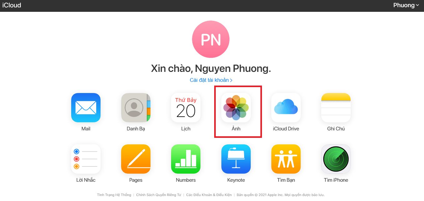 chuyen anh tu icloud sang bo nho may 1