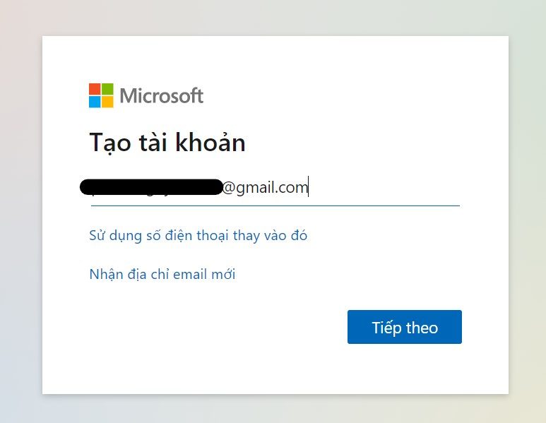tao tai khoan microsoft 3