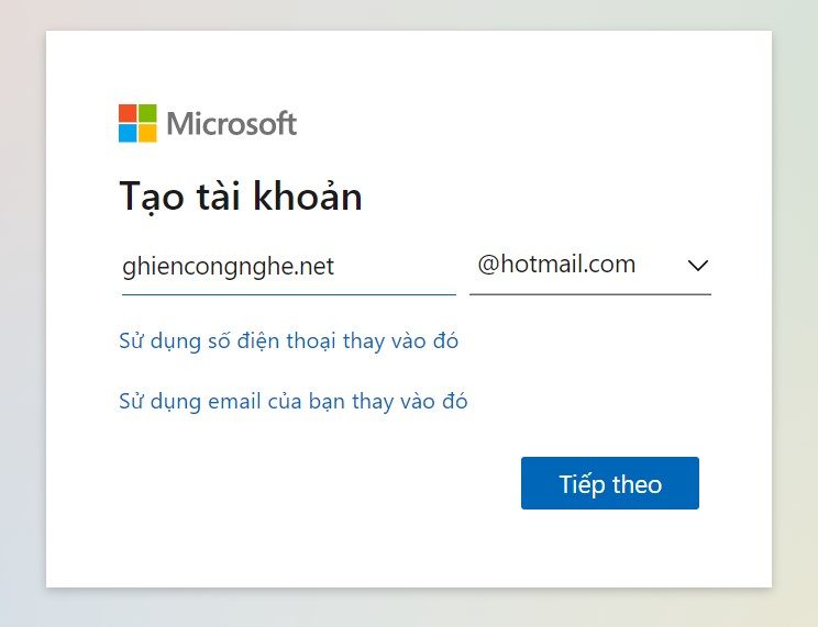 tao tai khoan microsoft 4
