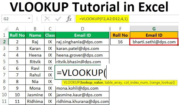 vlookup là hàm gì