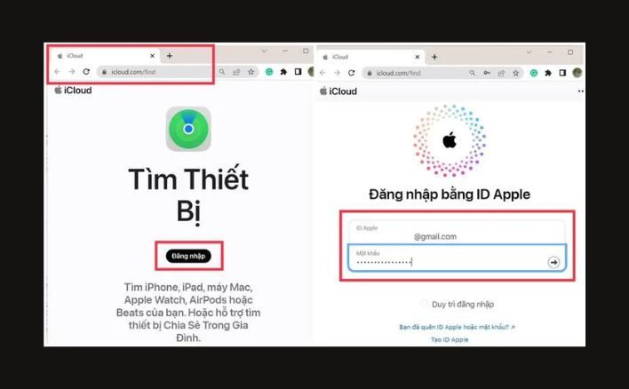Cách định vị iPhone người khác bằng iCloud trên máy tính