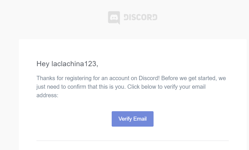 Instructions on how to register Discord