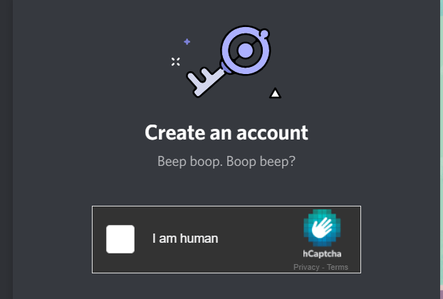 Instructions on how to register Discord