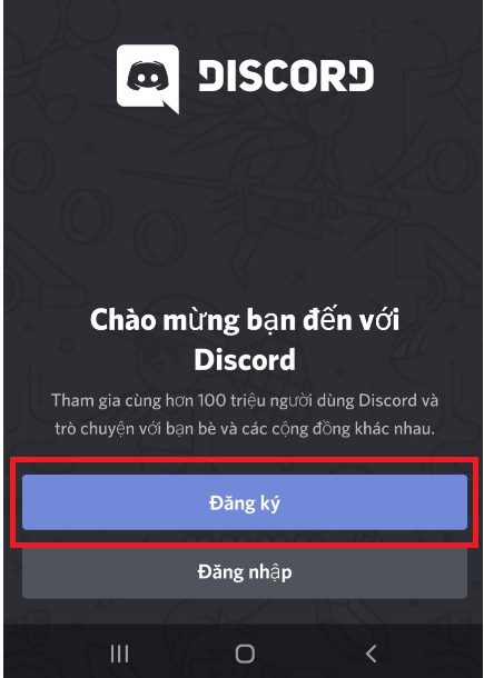 Instructions on how to register Discord