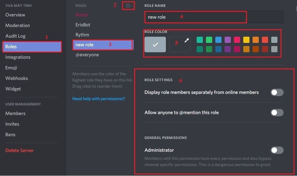 Instructions on how to register Discord