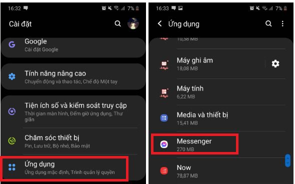 Hướng dẫn cách tắt âm thanh Messenger trên Android