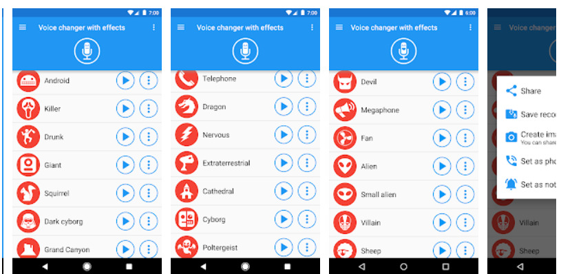 App chỉnh giọng - Voice changer with Effects