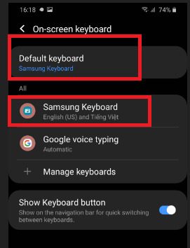 Add Vietnamese keyboard for Android from Settings