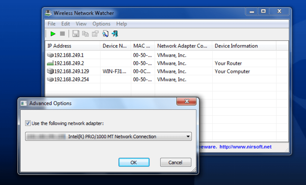 Phần mềm chặn WiFi trên PC - Wireless Network Watcher