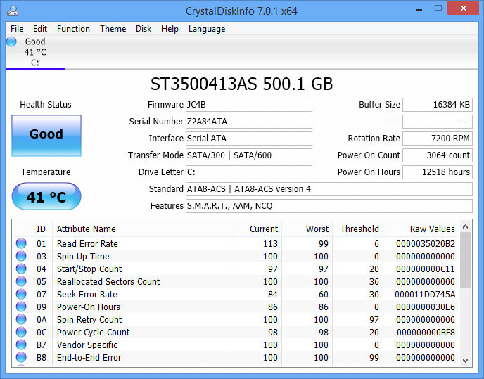 Phần mềm test tốc độ ổ cứng - CrystalDiskInfo