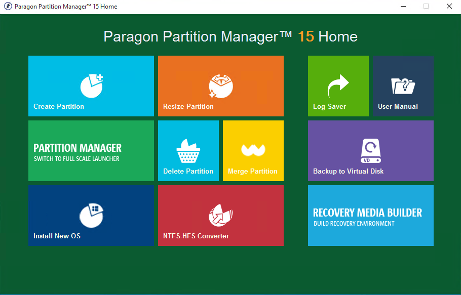 Phần mềm chia ổ cứng - Paragon Partition Manager