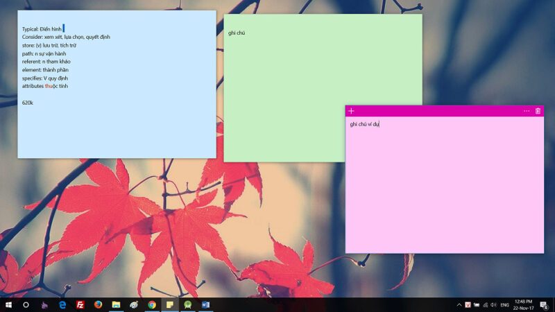 sticky note win 10