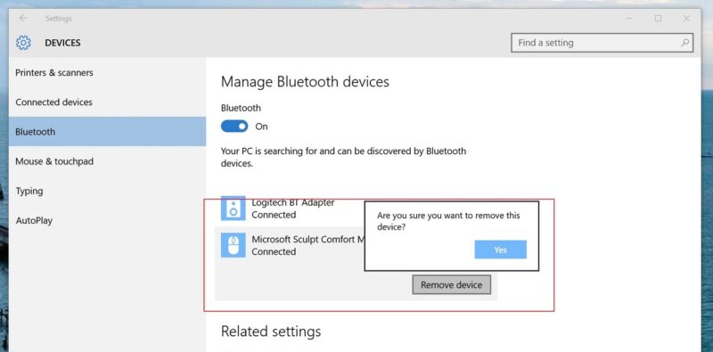 kết nối Bluetooth Win10