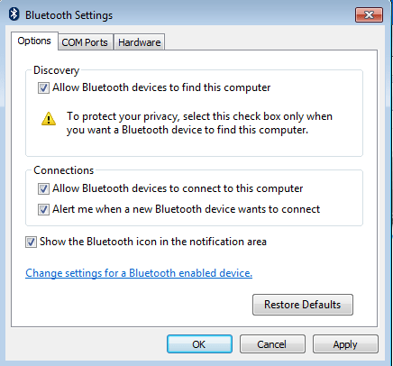 cách kết nối bluetooth laptop win 7