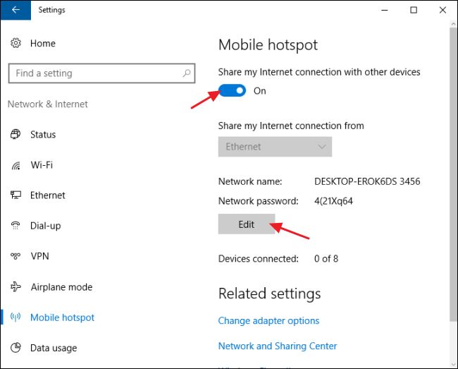 how to broadcast wifi from laptop