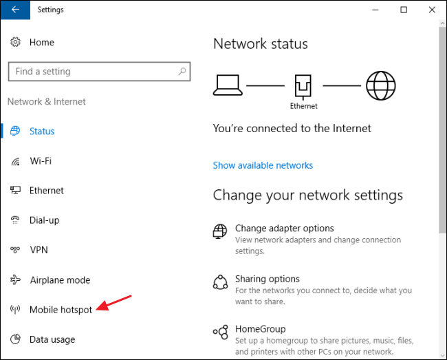 how to broadcast wifi from laptop