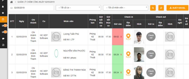 Phần mềm chấm công miễn phí