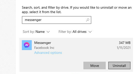 Tải xuống Messenger cho PC chạy Windows 10