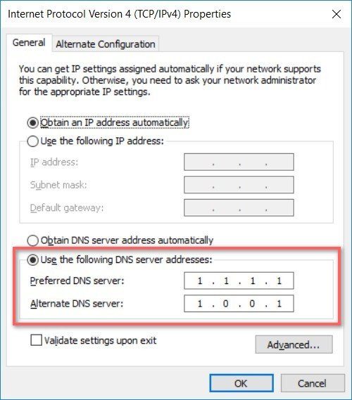 Cách sử dụng 1.1.1.1