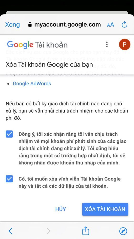 Cách xóa tài khoản Google vĩnh viễn trên máy tính hoặc điện thoại 10