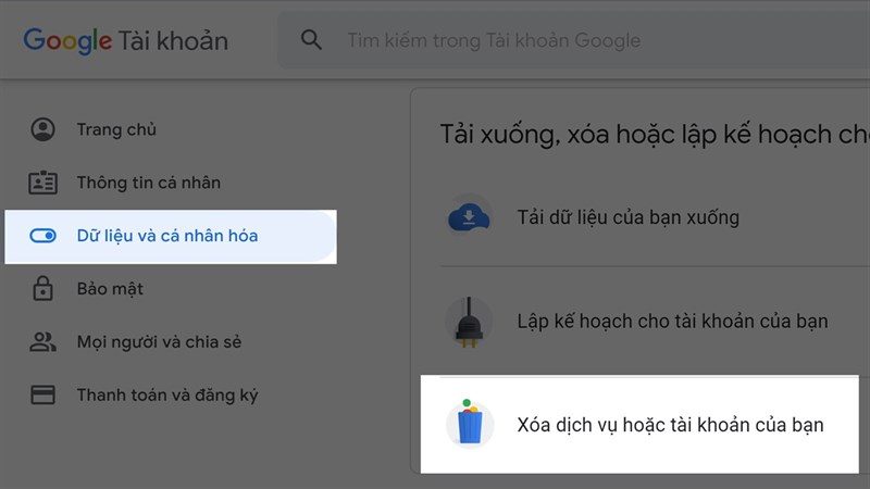 Cách xóa tài khoản Google vĩnh viễn trên máy tính hoặc điện thoại 1