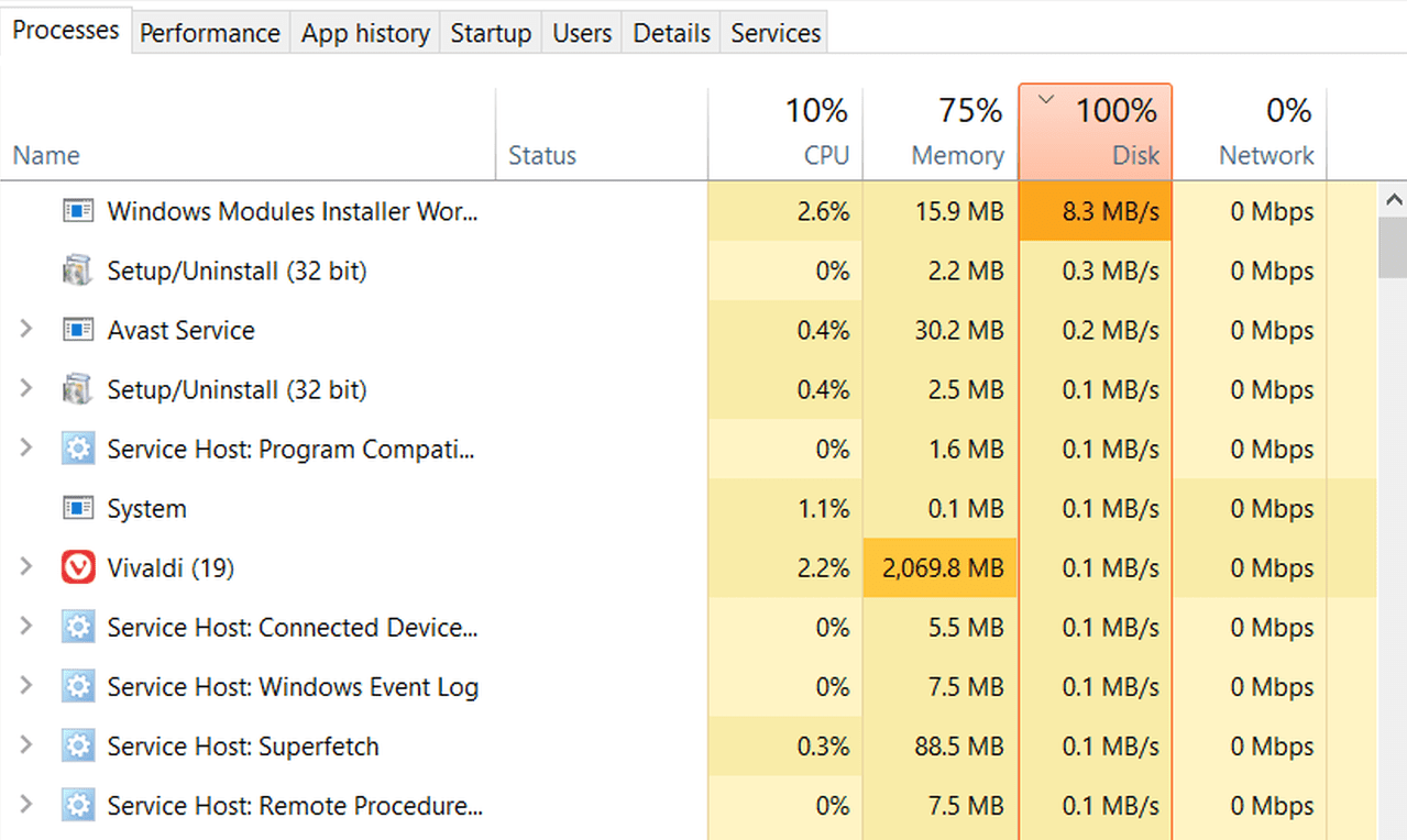 fix loi 100 disk windows 10