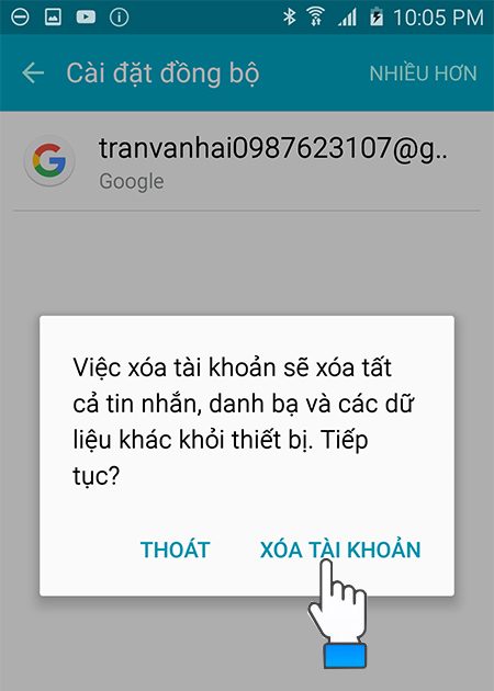 xóa tài khoản Google