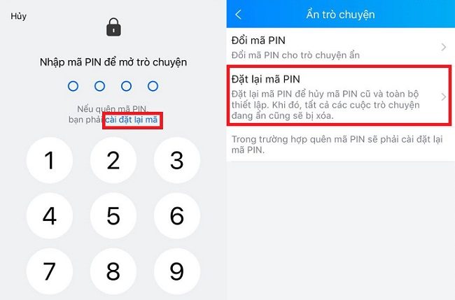 cách ẩn tin nhắn Zalo