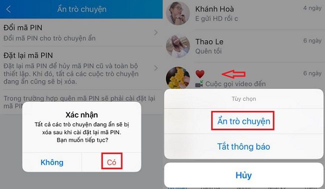 cách ẩn tin nhắn Zalo