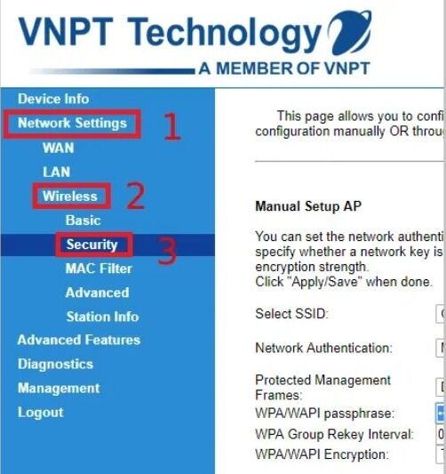 Cách đổi mật khẩu WiFi VNPT