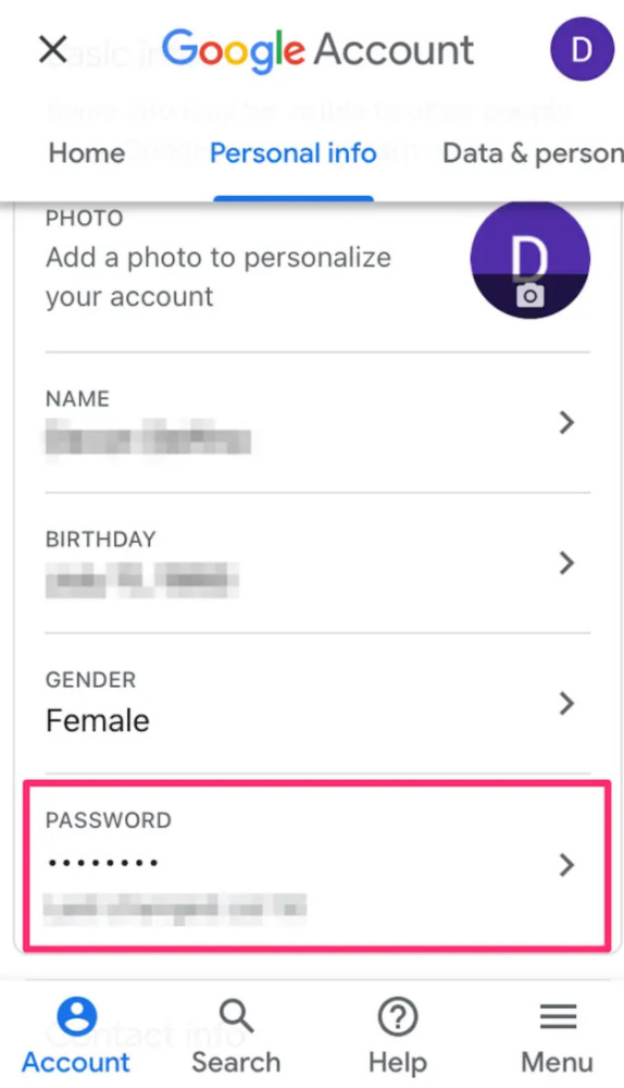 cách đổi mật khẩu Gmail
