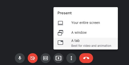 Cách chia sẻ màn hình trên Google Meet