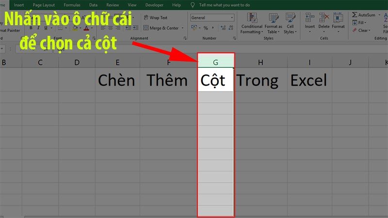3 cách thêm cột trong Excel đơn giản và nhanh chóng